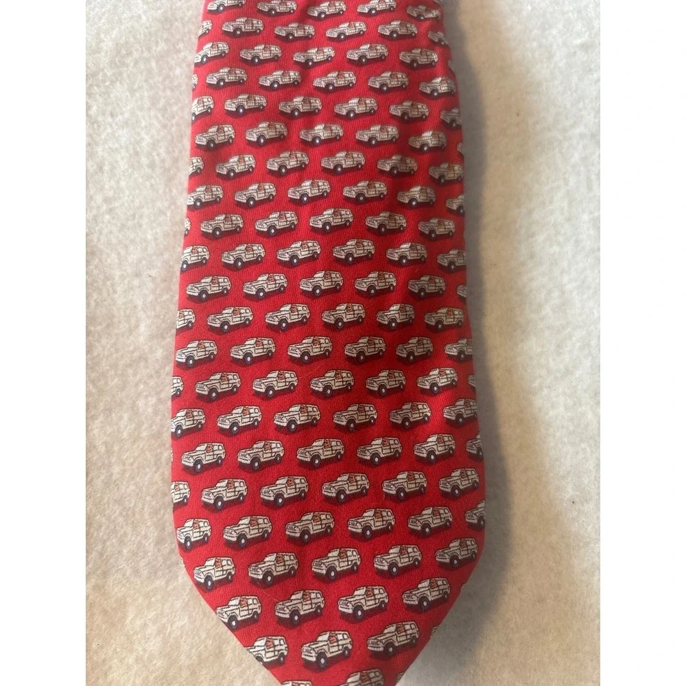 Vineyard Vines Necktie Mens OS Red Excellent Silk SUV Brunswick School Custom